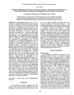 Protein supplementation of low-quality forage: Influence of frequency of supplementation on ruminant performance and nutrient utilization.