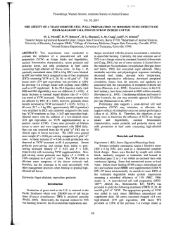 The ability of a yeast derived cell wall preparation to minimize toxic effects of high-alkaloid tall fescue straw in beef cattle.