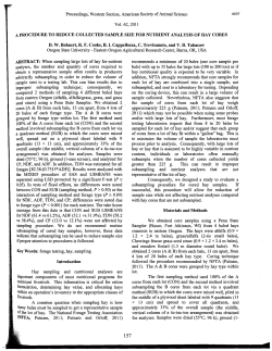 A procedure to reduce collected sample size for nutrient analysis of hay cores