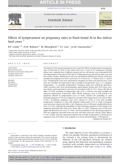 Effects of Temperament on Pregnancy Rates to Fixed-timed AI in Bos Indicus Beef Cows.