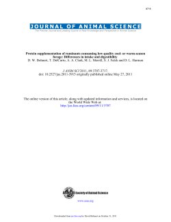 Protein Supplementation of Ruminants Consuming Low-Quality Cool- or Warm-Season Forage: Difference in Intake and Digestibility.