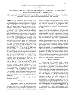 Effects of Flunixin Meglumine Administration on Acute-Phase and Performance Responses of Transported Feeder Cattle.