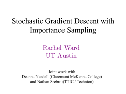 Stochastic gradient descent with importance sampling