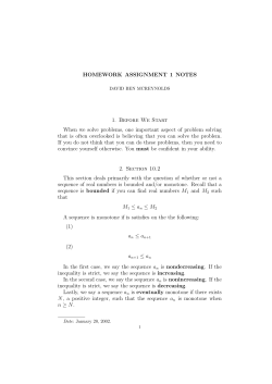 Notes on Assignment 1 with bonus problems