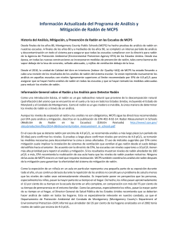 Radon Information Sheet (Spanish)