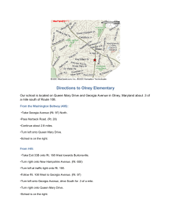 Directions to Olney Elementary School