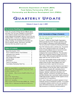 Summer 2009, July 1, Volume 3, Issue 3 (PDF: 413 KB/9 pages)