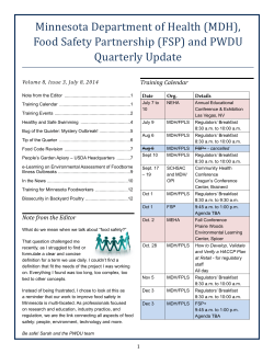 Summer 2014, July 8, 2014, Volume 8, Issue 3 (PDF: 538KB/12 pages)