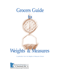 Grocers Guide to Weights and Measures