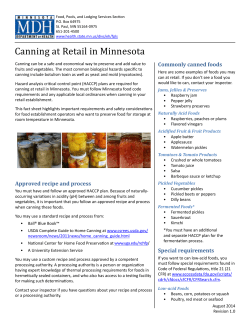Canning at Retail in Minnesota (PDF)