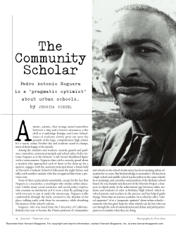 "The Community Scholar"