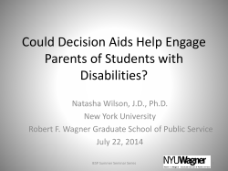 Could Decision Aids Help Engage Parents of Students with Disabilities?