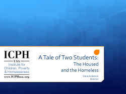 A Tale of Two Students the Housed and the Homeless
