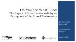 Do You See What I See? The Impact of School Accountability on Stakeholder Consensus in New York City