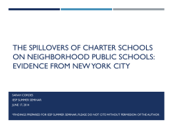 The Spillovers of Charter Schools on Neighborhood Public School Students: Evidence from NYC.