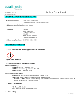 Material Data Safety Sheets