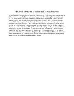 Advanced Graduate Admission Form