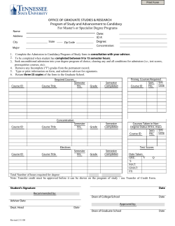 Program of Study Graduate School