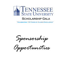 Sponsorship Packet Information