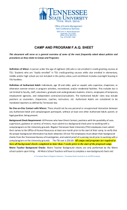 2016 Camp and Program FAQ Sheet