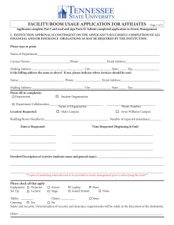 Application for Affiliates