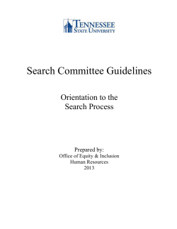 Search Committee Chair Guideline