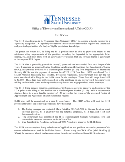 H1B VISA - Faculty ONLY