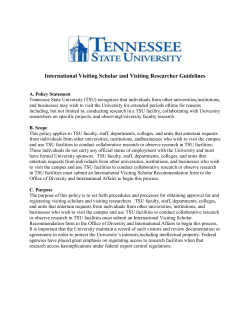 International Visiting Scholar and Researcher (Recommendation Form-J1 Visa)