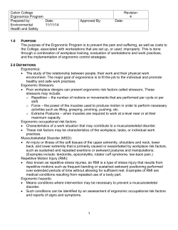 Ergonomic Guidelines