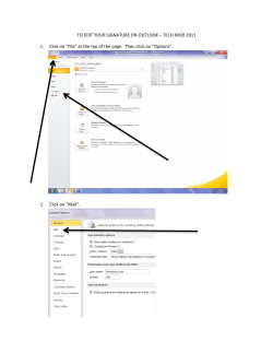 Outlook Signature 2011