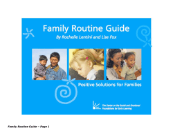 CSEFEL Family Routines Guide (awesome behavior-resource for parents of young children)
