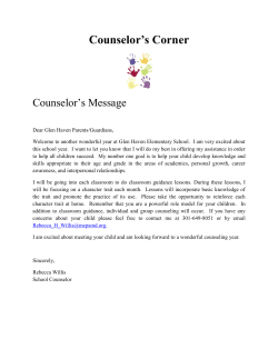 Counselor's Corner 12-13