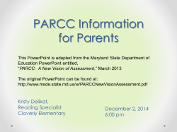 PARCC Information Night for Parents