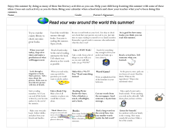 2014 Reading Summer Packet