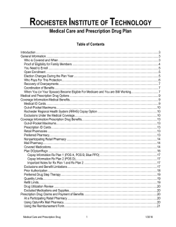 Medical Care and Prescription Drug Plan