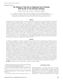 The influence of gap size on sagebrush cover estimates with the use of line intercept technique
