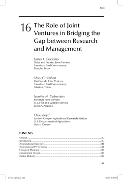 Chapter 16 The Role of Joint Ventures in Bridging the Gap between Research and Management