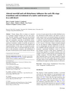 Altered Snowfall and Soil Disturbance Influence the Early Life State Transitions and Recruitment of a Native and Invasive Grass in a Cold Desert