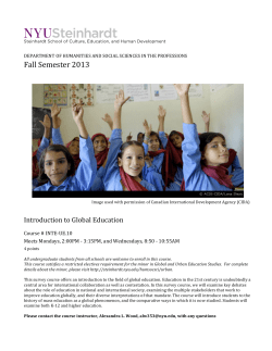 Introduction to Global Education