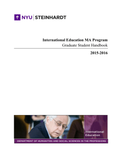 Graduate Student Handbook