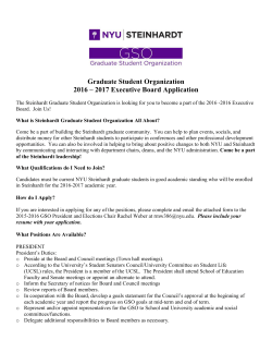 2016-2017 GSO E-Board Application