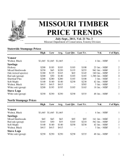Missouri Timber Price Trends, July-September 2011
