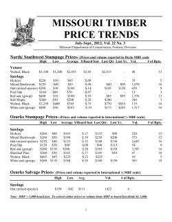 Missouri Timber Price Trends, July-September 2012