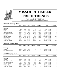 Missouri Timber Price Trends, April-June 2012