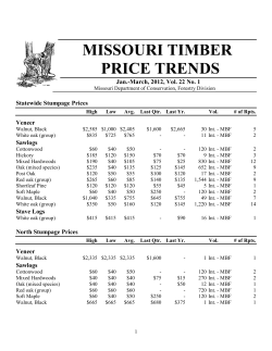 Missouri Timber Price Trends, January-March 2012