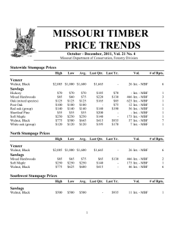 Missouri Timber Price Trends, October-December 2011