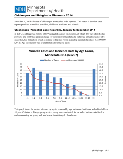Chickenpox and Shingles in Minnesota 2014 (PDF)