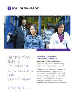 DOWNLOAD Graduate Programs in Educational Leadership Brochure