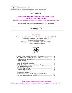 DMDL Guide for the Master of Arts and Advanced Certificate Programs