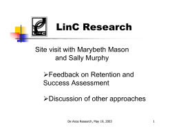 LinC Presentation Spring 2003 (pdf file)